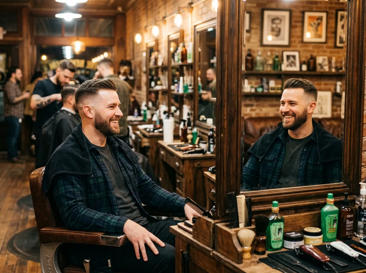 Portrait of Daniyar S., a barbershop guest